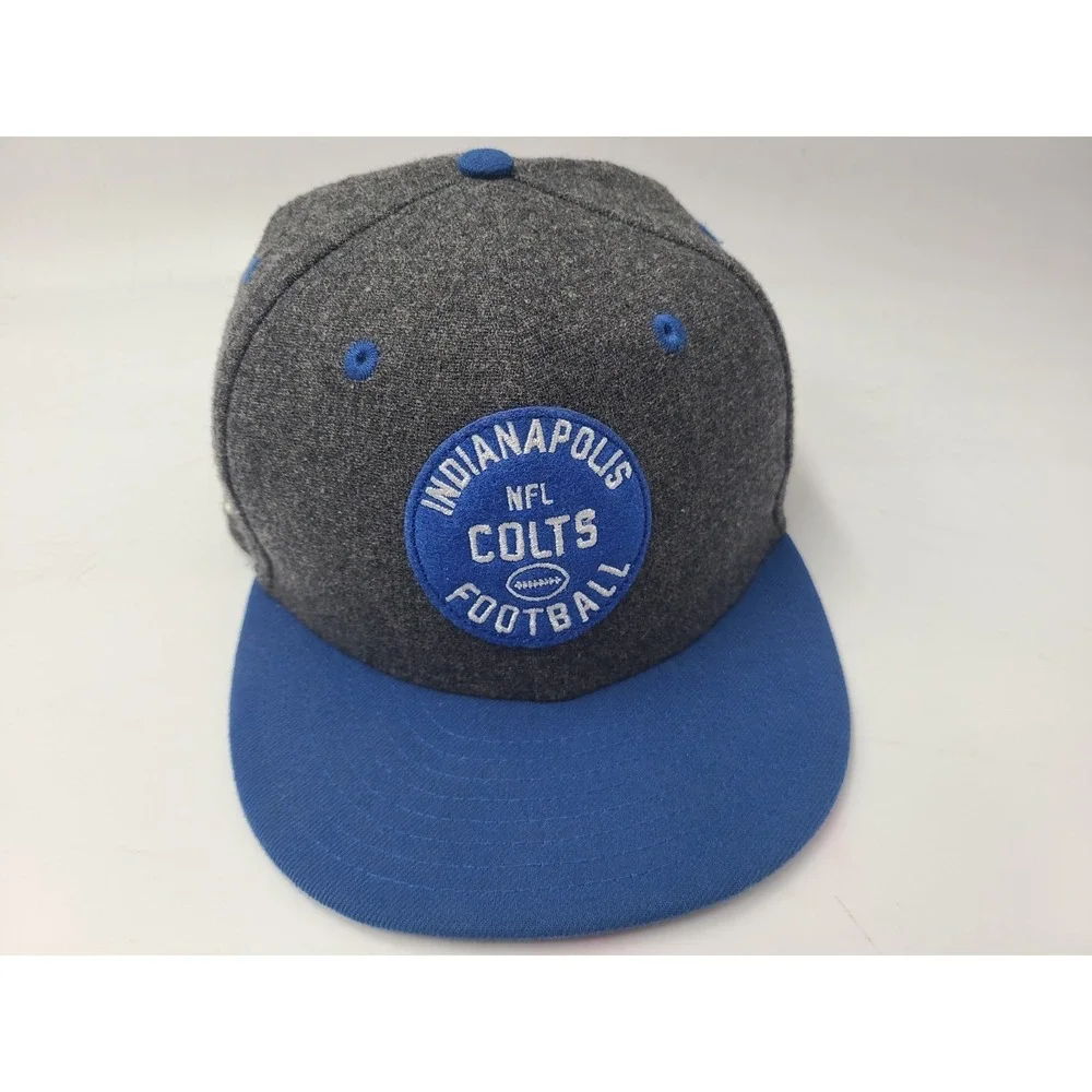 Youth Indianapolis Colts 1953‎ New Era Snapback Hat Cap Wool Blend NFL 100 Gray